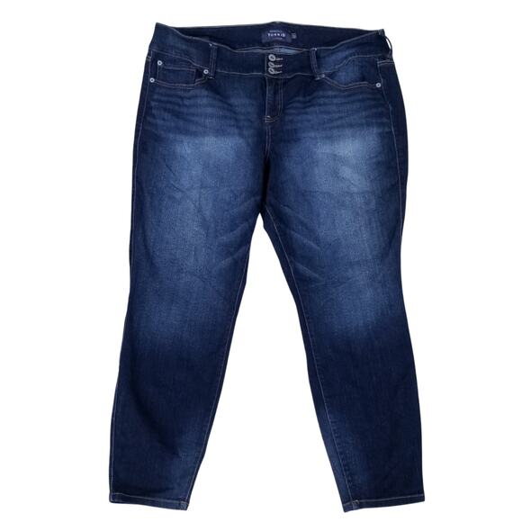 Cropped Jegging Torrid Plus Size 22 Dark Stretch Premium Denim Skinny Ankle Crop - Picture 1 of 9